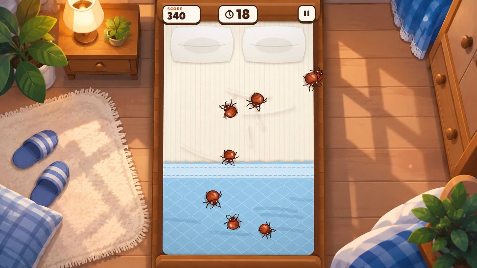 Preview of the Squash the Bed Bugs game